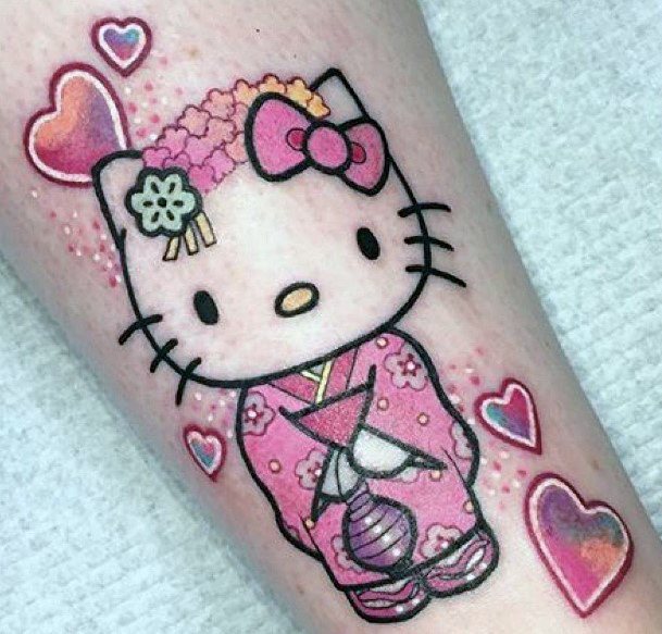 Womens Hello Kitty Tattoo Design Ideas