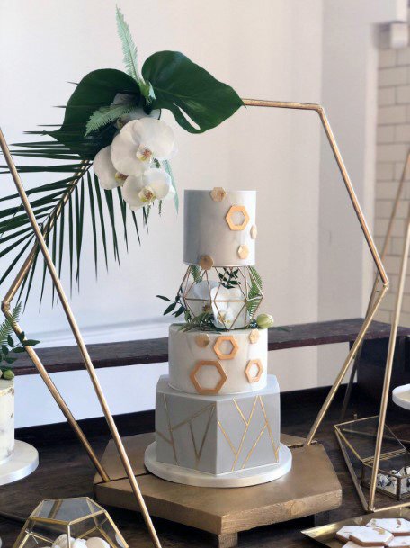 Womens Hexagon Wedding Cake Stand