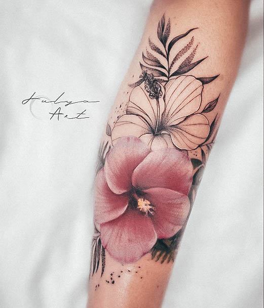 Womens Hibiscus Good Looking Tattoos