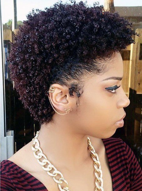 Womens Hot Afro Crop Hairtyle