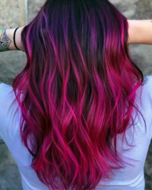 Womens Hot Pink Girly Hairstyles Ideas