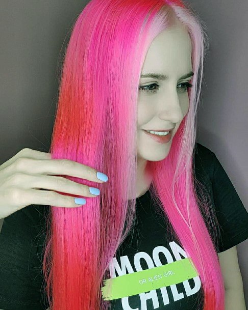 Womens Hot Pink Super Hairstyles Ideas