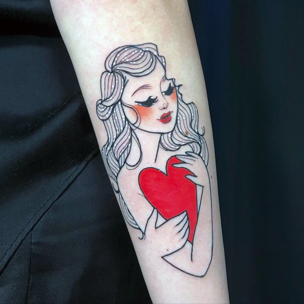 Womens Hug Girly Tattoo Designs