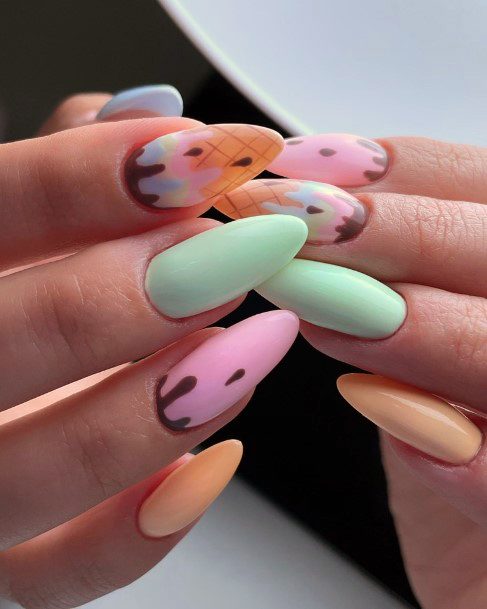 Womens Ice Cream Super Nail Designs