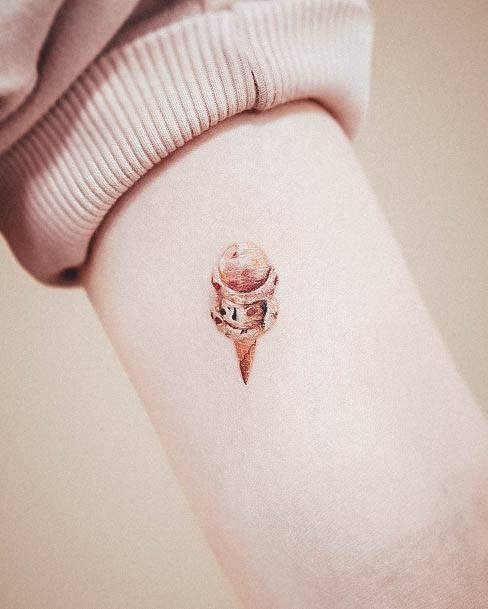 Womens Ice Cream Tattoo Design Ideas