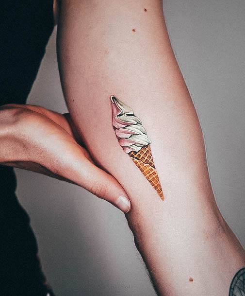 Womens Ice Creamly Ice Cream Tattoo Ideas