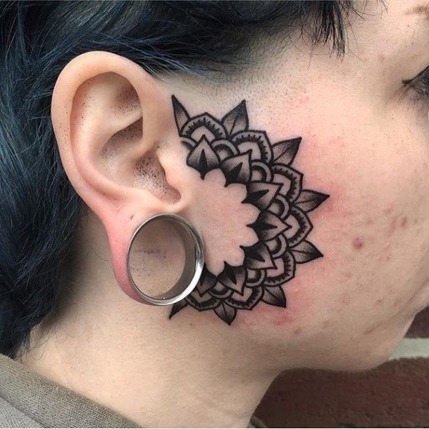 Womens Impressive Tattoo Face