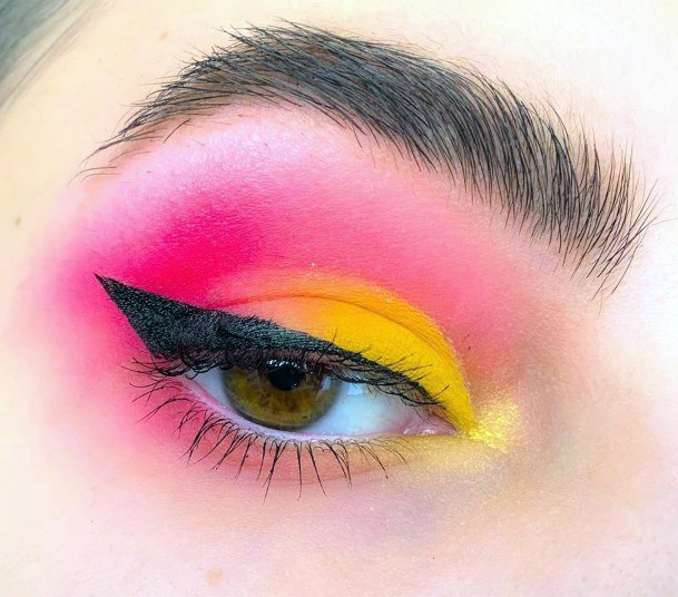 Womens Jazzy Pop Yellow And Coral Eyeshadow