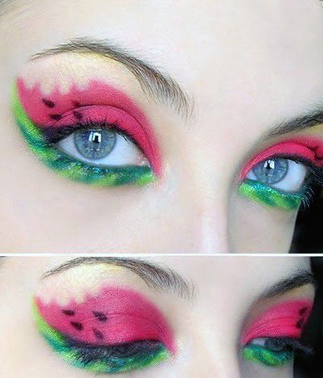 Womens Juicy Watermelon Eyeshadow Unique Art