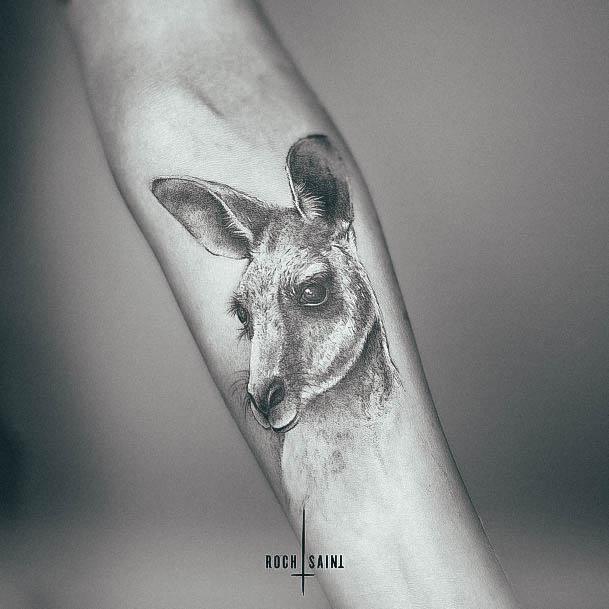 Womens Kangaroo Tattoo Design Ideas