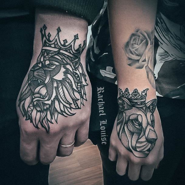 Womens King And Queen Tattoo Design Ideas