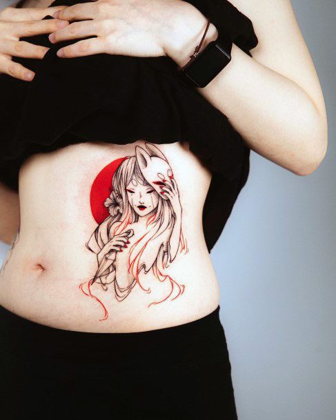 Womens Kitsune Super Tattoo Designs