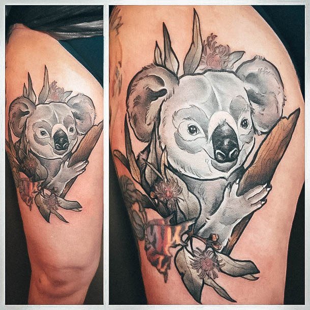 Womens Koala Tattoo Design Ideas