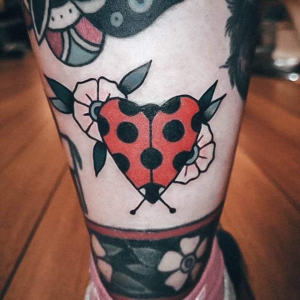 Womens Ladybug Girly Tattoo Designs