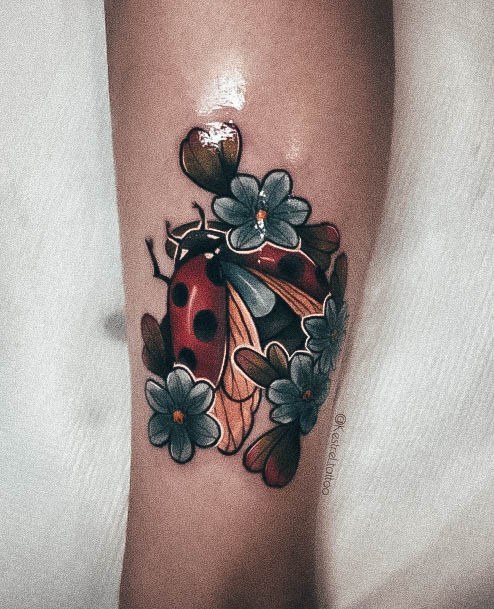 Womens Ladybug Tattoo Styles