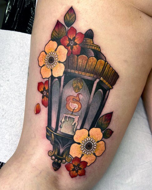 Womens Lantern Tattoo Ideas