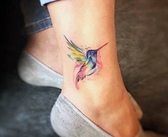 Womens Legs Bird Tattoo