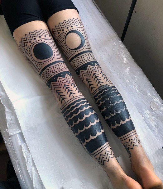 Womens Legs Egyptian Tattoo