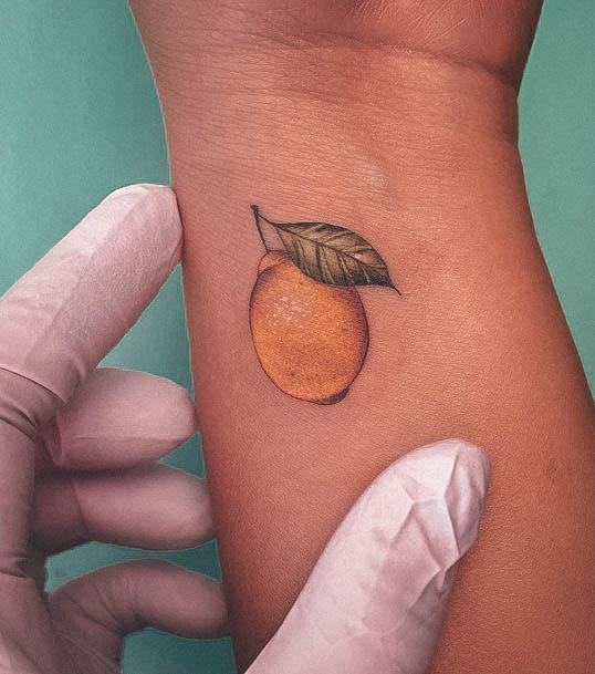 Womens Lemon Tattoo Body Art