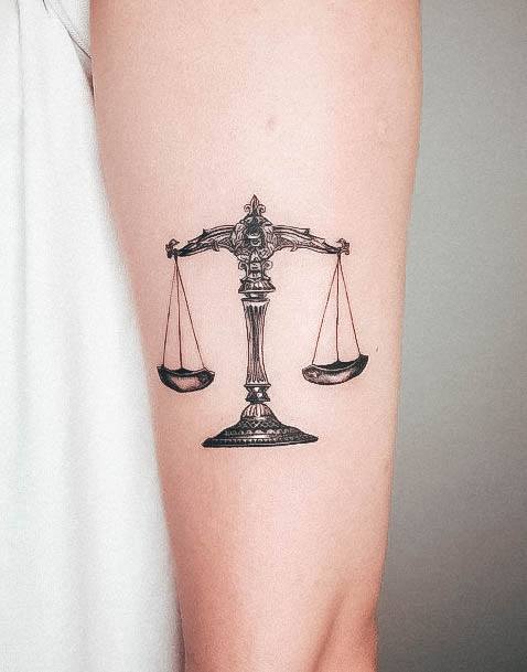 Womens Libra Girly Tattoo Designs