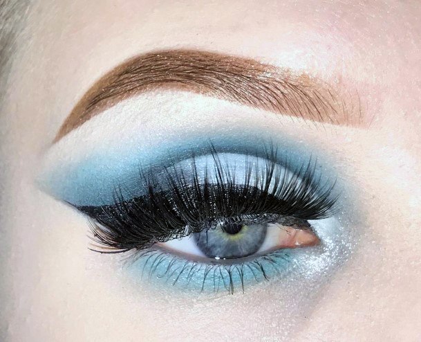 Womens Light Blue Eyeshadow