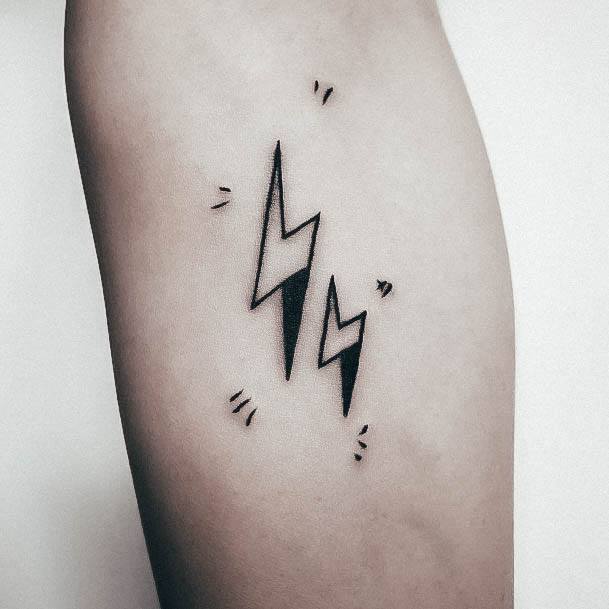 Womens Lightning Bolt Tattoo Design Ideas