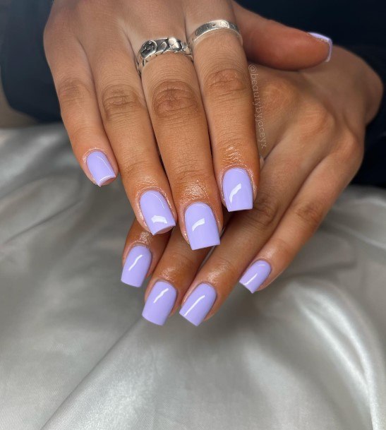 Womens Lilac Girly Nail Designs