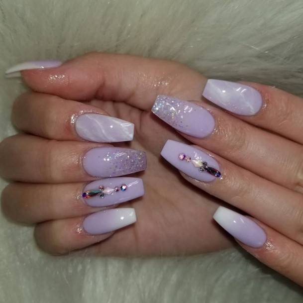 Womens Lilac Nails