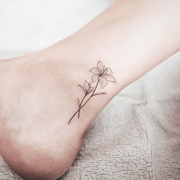 Womens Lily Girly Tattoo Designs