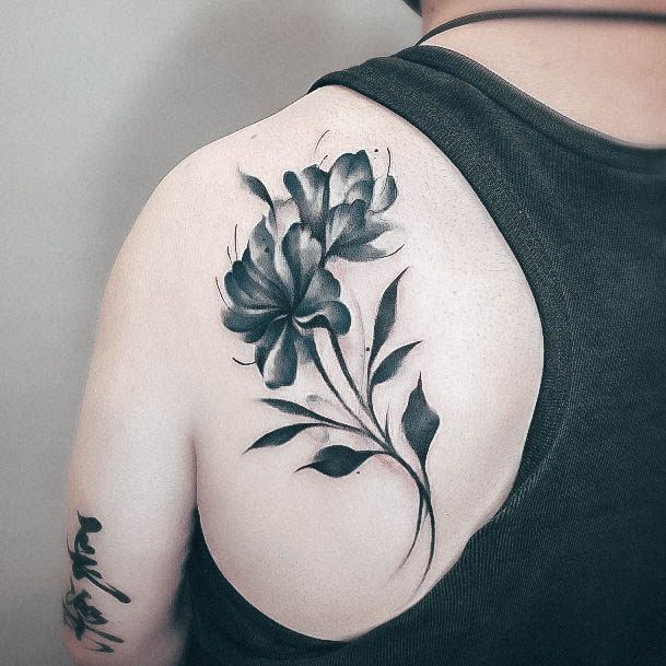 Womens Lily Tattoos Back