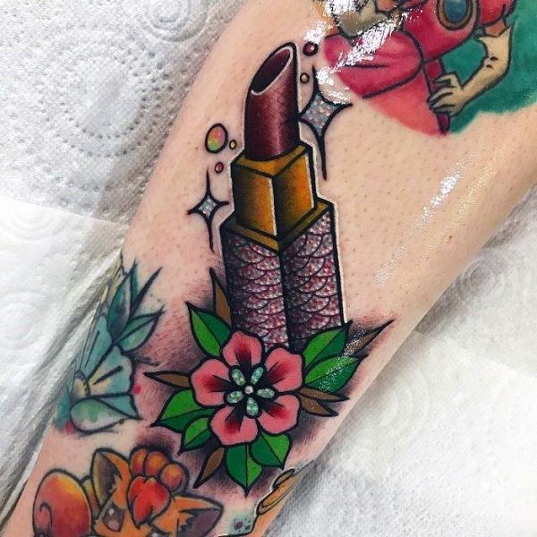 Womens Lipstick Tattoo Ideas