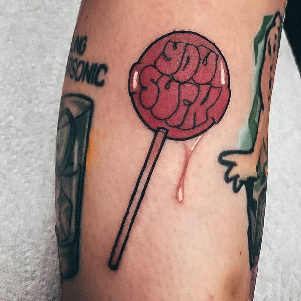 Womens Lollipoply Lollipop Tattoo Ideas