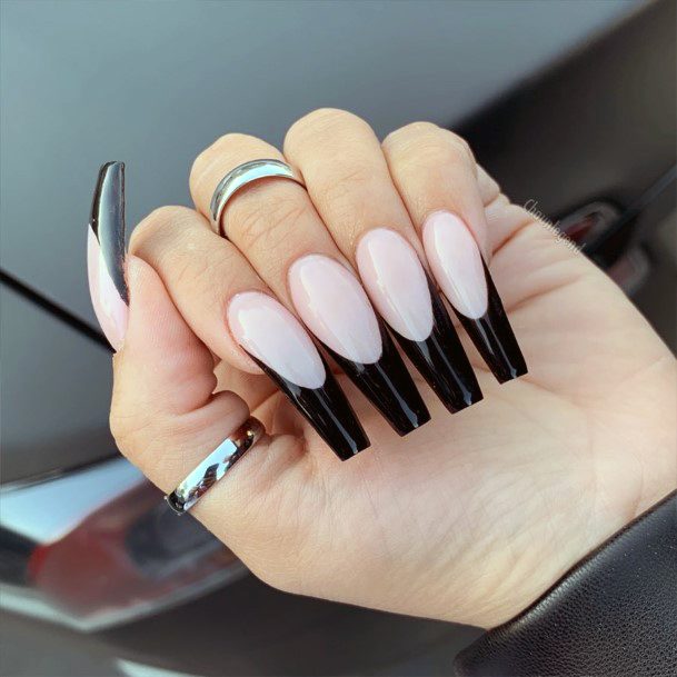 Womens Long French Nail Ideas