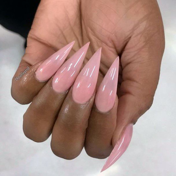 Womens Long Pink Nails