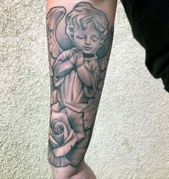 Womens Lovely Angel Tattoo