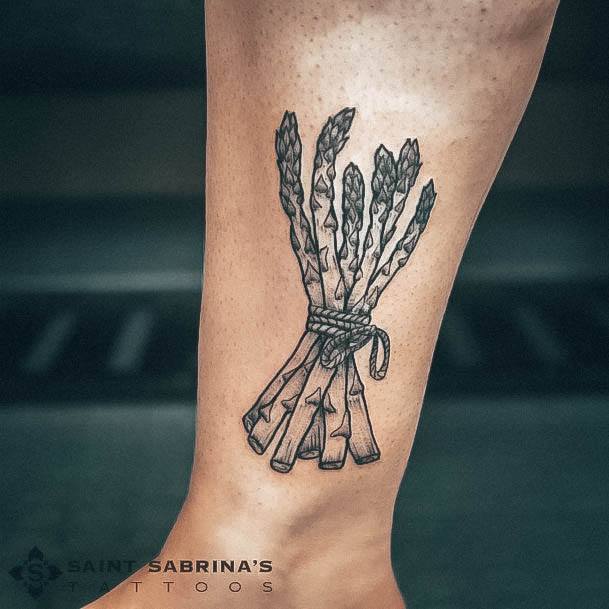 Womens Lovely Asparagus Tattoo Ideas