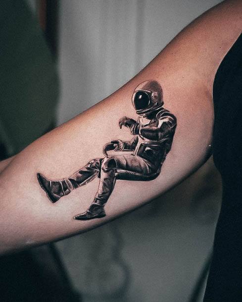 Womens Lovely Astronaut Tattoo Ideas