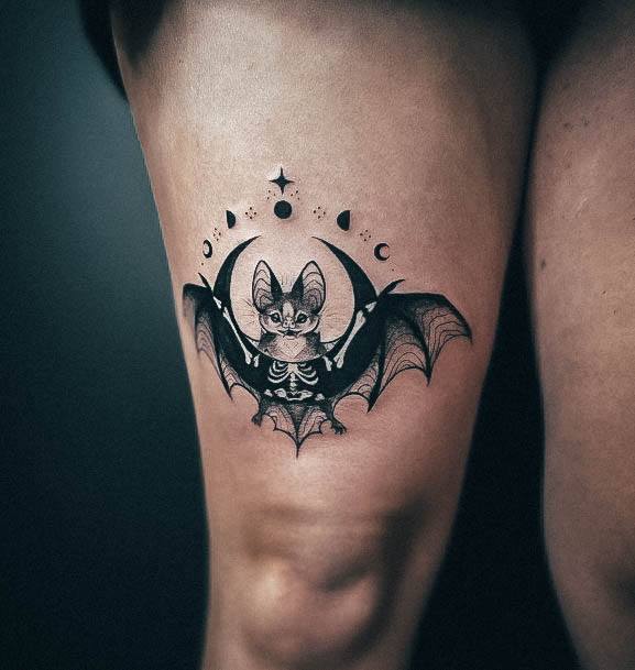 Womens Lovely Bat Tattoo Ideas