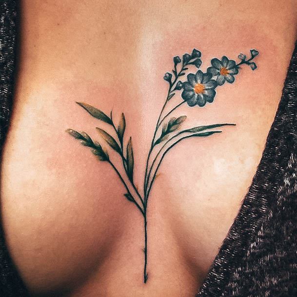 Womens Lovely Boob Tattoo Ideas