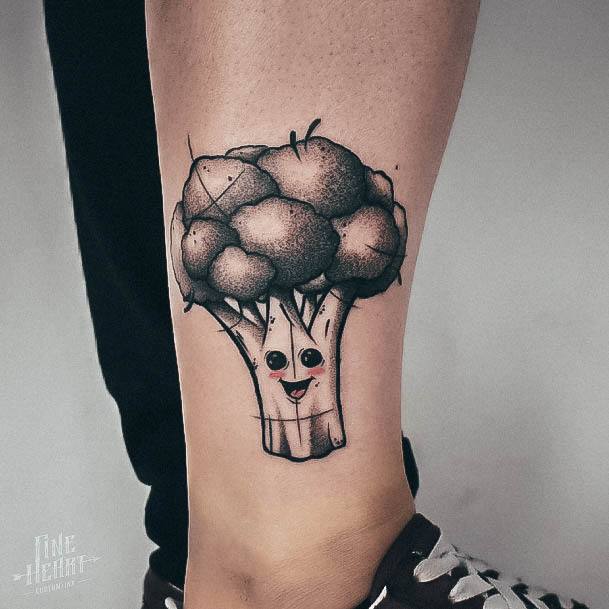 Womens Lovely Broccoli Tattoo Ideas