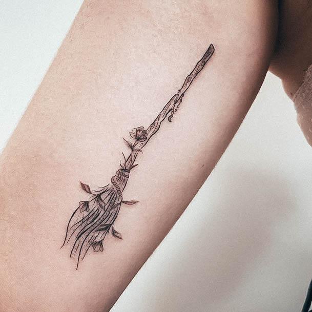 Womens Lovely Broom Tattoo Ideas