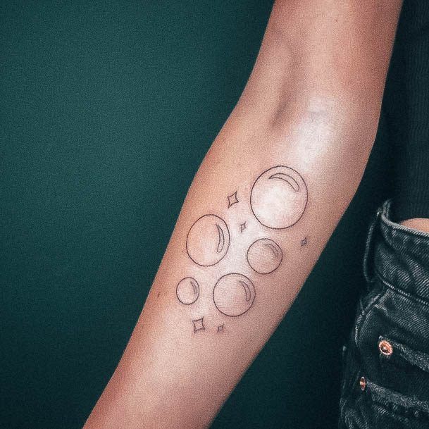 Womens Lovely Bubble Tattoo Ideas