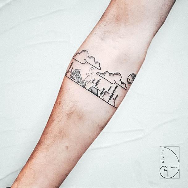 Womens Lovely Camping Tattoo Ideas