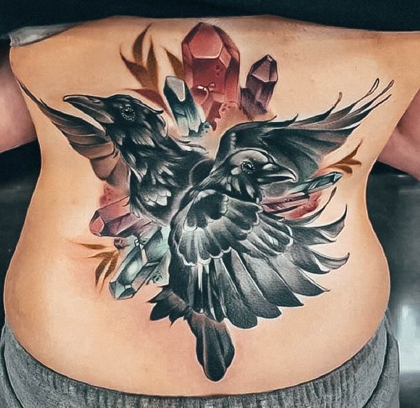Womens Lovely Crow Tattoo Ideas