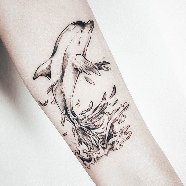 Womens Lovely Dolphin Tattoo Ideas