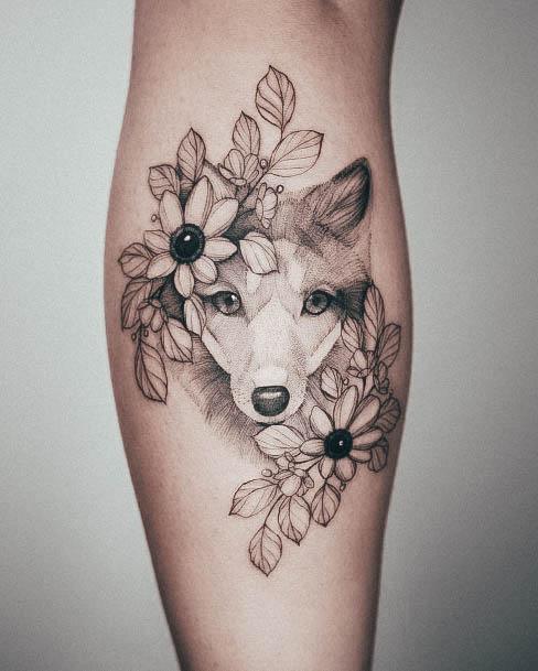 Womens Lovely Fox Tattoo Ideas