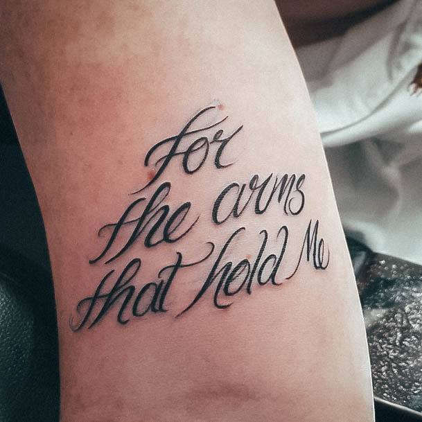 Womens Lovely Lettering Tattoo Ideas