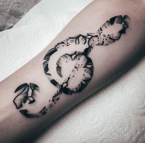 Womens Lovely Music Tattoo Ideas