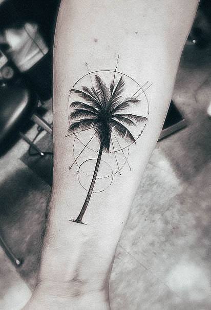 Womens Lovely Palm Tree Tattoo Ideas