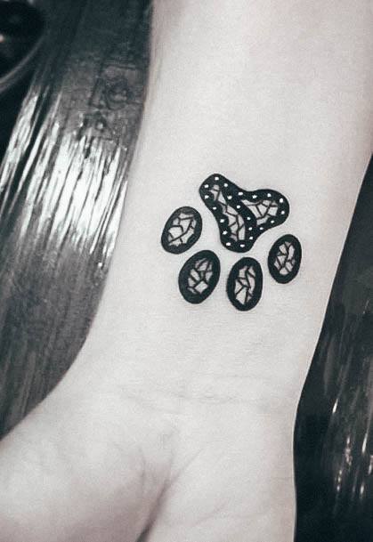 Womens Lovely Paw Print Tattoo Ideas